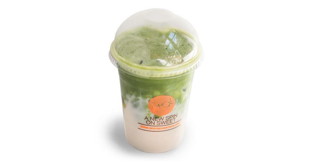 Ice Matcha Latte · comes with almond milk, instead of whole