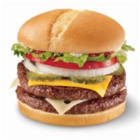 1/2 lb. Cheese GrillBurger · One 1/2 lb. (Pre-cooked weight) 100% beef burger topped with melted cheese, thick-cut tomato...