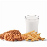 Chicken Strips Kids' Meal · A Dairy Queen signature, 100% all-tenderloin white meat chicken strips are served with your ...
