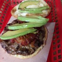 Andy's Special Burger (Charcoal Grilled 8 oz. Fresh [Never Frozen] Angus Beef Burger with mozzarella cheese, bacon and avocado ) · Charcoal Grilled 8 oz. Fresh [Never Frozen] Angus Beef Burger with mozzarella cheese, bacon ...