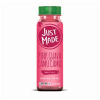 Pink Guava Camu Camu Juice · Made with non-GMO guava, orange, pineapple, grapefruit and Camu Camu. Sourced from deep in t...