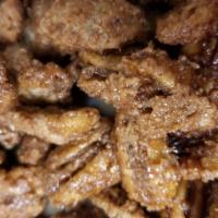 Cinnamon glazed Pecans  · Sugar glazed nuts dusted with cinnamon 