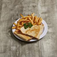 Cheesesteak Quesadilla · Served with choice of side.