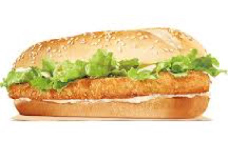 Spicy Chicken Sandwich on a Hero · A long sandwich on a roll. 
