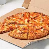 Buffalo Chicken Pizza · Grilled Chicken breast,Fresh Onions, Cheddar, provolone,American, cheese made with 100% Mozz...