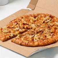 Memphis BBQ Chicken Pizza · Grilled Chicken breast,Honey BBQ sauce,Fresh Onions, Cheddar, provolone and cheese made with...