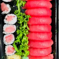Tuna Lover · 9 pieces of tuna sushi and a tuna roll.