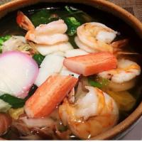 Seafood Udon Noodle Soup · 