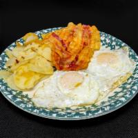 2 Eggs Any Style with Bacon Breakfast Platter · 