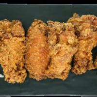 Wings and Tenders (6pc) · Marinated overnight in buttermilk and aromatics. Classic wings and tenders: dusted in a flou...