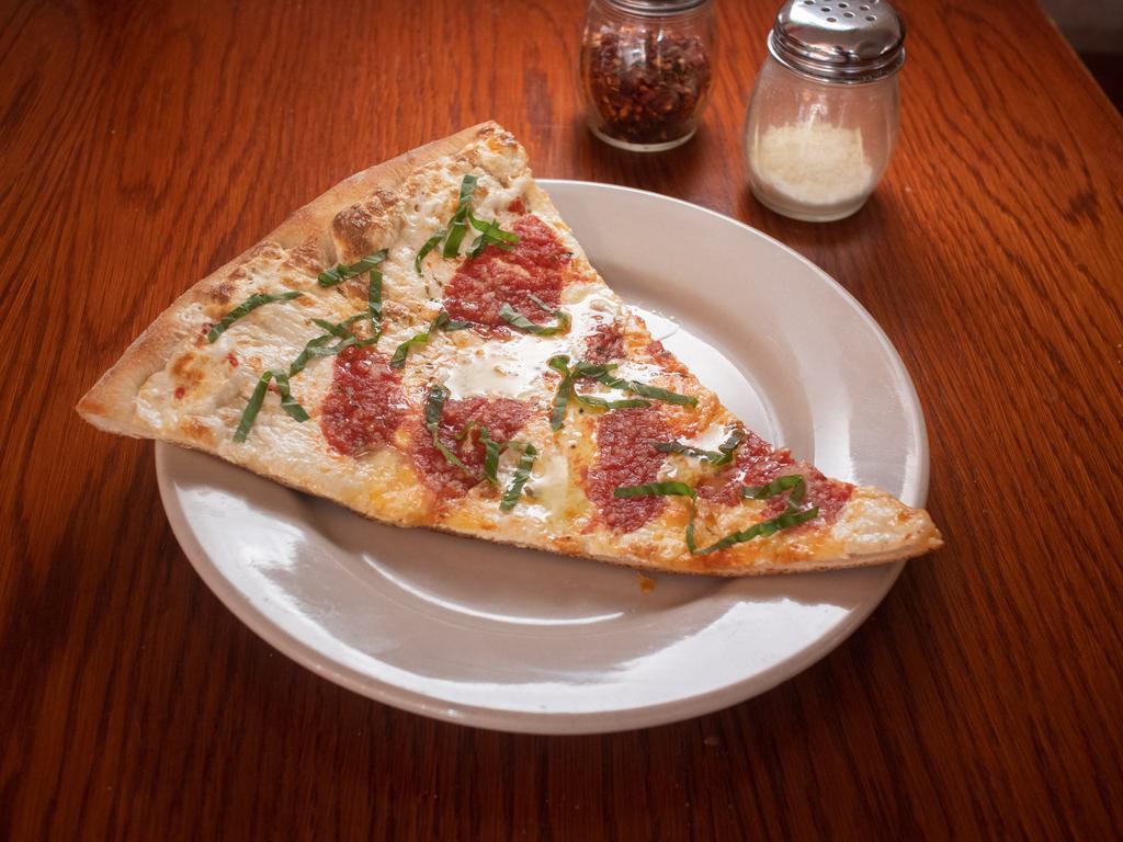 Large Margarita Pizza · Fresh mozzarella cheese, tomato sauce and fresh basil.
