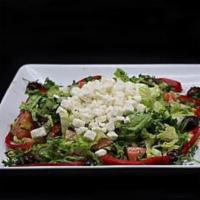 Garden Salad with Feta · Mediterranean popular garden salad made up of a generous portion of feta cheese and oregano ...