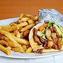 Chicken Shawarma · The most popular Middle Eastern street food with our special touch. Flavored with white pepper and smoked paprika. Then served with lettuce, tomato, cucumber (recommended with garlic sauce or tahini).