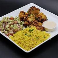 Chicken Kebab · A special blend of white pepper and smoked paprika with an appeasing portion of chicken brea...