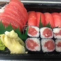 Tuna Lover · 5 Pieces Sushi, 5 Pieces Sashimi and 1 Tuna roll.