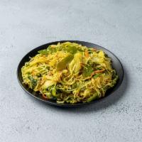 Vegetable Singapore Noodles · Bok choy, cabbage, carrots, snowpeas, zucchini, beansprouts, egg, scallions and onions. Stir...