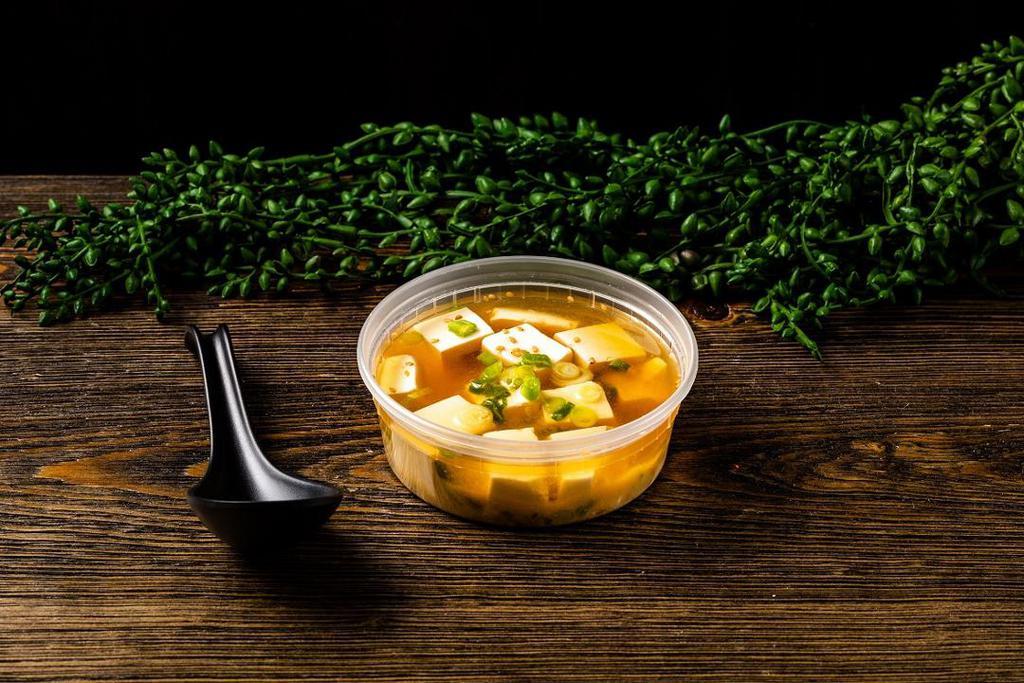 Miso Soup · Soft tofu and scallions with awase miso dashi.