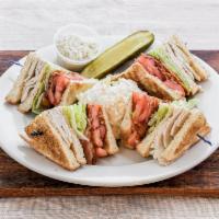 Turkey Club Sandwich · Comes with bacon, lettuce and tomato.