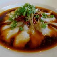 C3. Sliced local fish steamed with spicy peppers and house special sauce 金牌剁椒鱼片 · spicy
