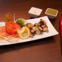 Chicken Malai Kabab · Marinated in cream cheese and ginger.