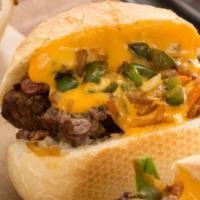 Philly Cheese Steak Hero · Steak, cheese, and caramelized onion hero. 