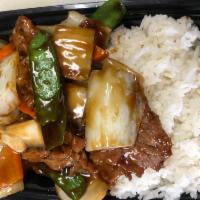 C4. Beef Chinese Vegetables Combo Plate · 