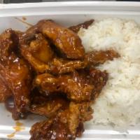General Tso's Chicken Wings · Hot and spicy.