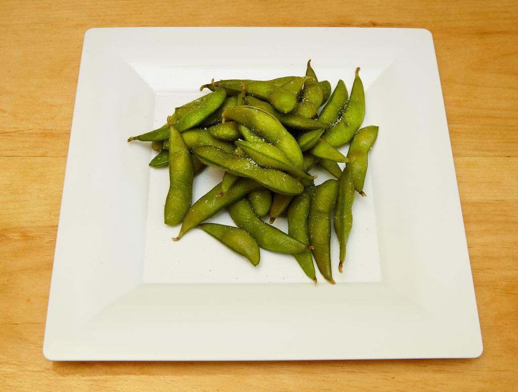 16. Edamame · Boiled soy beans.
