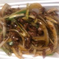 111. Mongolian Beef · Hot and spicy.