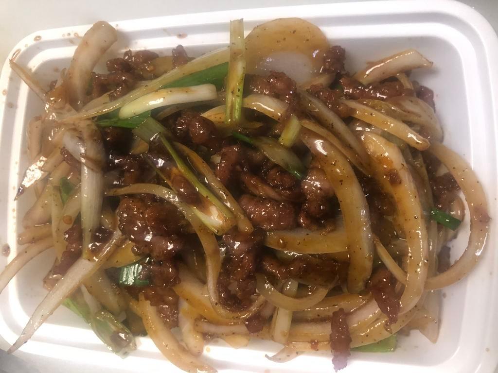 111. Mongolian Beef · Hot and spicy.