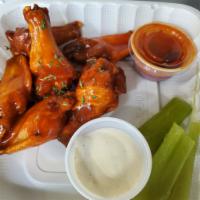 Daddyz’ Hot Wings · 6 pieces. Celery, and extra sauce. Add pieces for an additional charge.