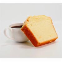 Glazed Vanilla Pound Cake - Slice · Packaged and sealed vanilla pound cake drizzled with a vanilla-citrus glaze.