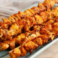 Chicken Shish Entree · Chicken shish kebab. Char-grilled marinated cubes of chicken breast.