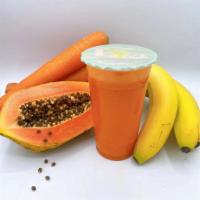 J9. Kidney · Served with carrot, papaya and banana.
