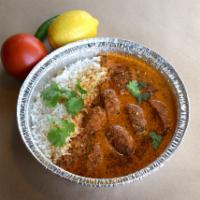Falafel Masala · Falafel in our masala curry sauce, served with rice
