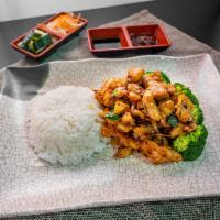 3-Sauce Chicken · Dice chicken Sauteed with ginger, garlic, scallion and basil in Special Spicy brown sauce. 3...