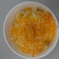 Mac N Cheese · Slack's classic macaroni and cheese served in an 8 oz container mixed with our homemade melt...