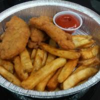 4 Chicken Tender Platter · 4 chicken tenders served with French fries and a choice of dipping sauce