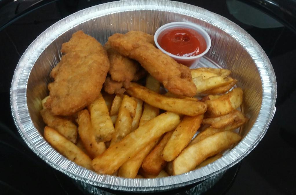 4 Chicken Tender Platter · 4 chicken tenders served with French fries and a choice of dipping sauce
