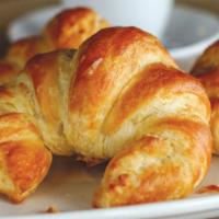 Plain Croissant · Buttery, flaky, fresh baked croissant