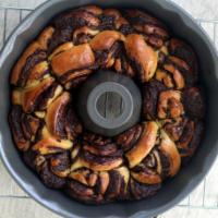 Chocolate Babka · Coffee Danish Ring made of a sweet yeast dough rolled with chocolate and covered with chocol...