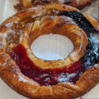 Fruit Ring · Coffee Danish ring cake made with Cherry, Blueberry, Pineapple and Apple fillings covered wi...