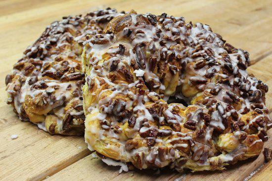 Pecan Ring · Coffee Danish ring made with Pecans and covered with sweet icing