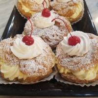 Saint Joseph Pastry · Delicious pastry filled with a Cannoli or Custard Cream