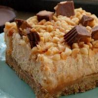 Peanut Butter Icebox Bar to go · Vanilla wafer crust layered with caramel and peanut butter whipped cream cheese filling, top...