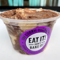 Brookie - 18 Oz Jar · Brookie hand packed 18 oz dough!  Swirls of brownie batter and chocolate chip cookie dough!