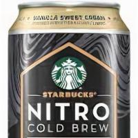 Vanilla Sweet Cream - Starbucks Nitro Cold Brew · Can of Starbucks Nitro Cold Brew, Vanilla Sweet Cream flavor. This cold brew is infused with...