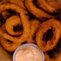Onion Rings · Served with a Side of Homemade Ring Sauce