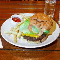 Black Bean Burger · Sharp cheddar cheese, avocado, LTO, chipotle aioli. Vegetarian.