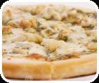 Seafood White Pizza · Grilled shrimp, jumbo lump crab meat, fresh garlic, Old Bay seasoning and our blend of cheeses.